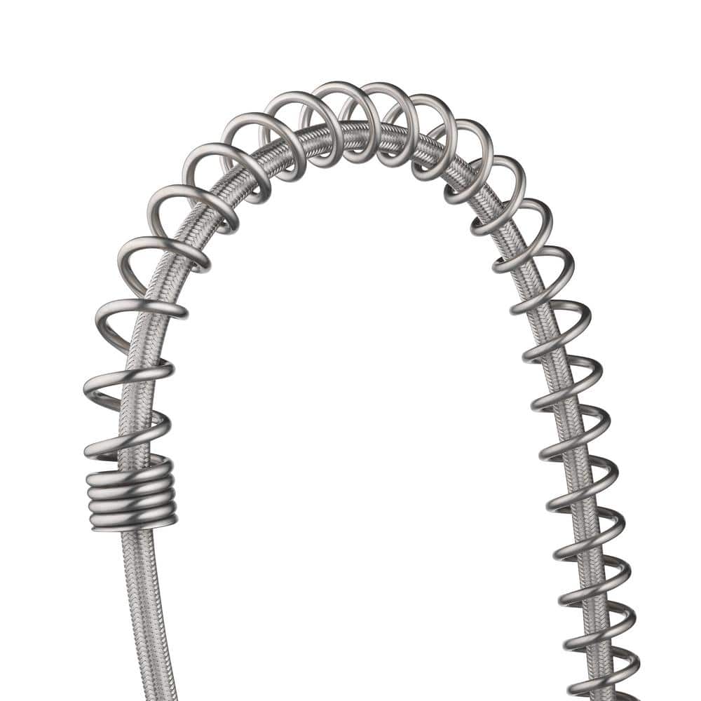 Stainless Steel Wall Mount Kitchen Faucet with Pull-Down Spray