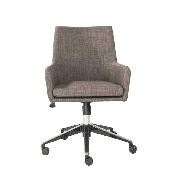 HomeRoots Amelia Dark Gray Polished Aluminum Base Office/Desk Chair