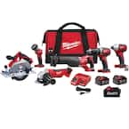 Milwaukee M18 18-Volt Li-Ion Cordless Combo Kit (6-Tool) w/Two 3.0