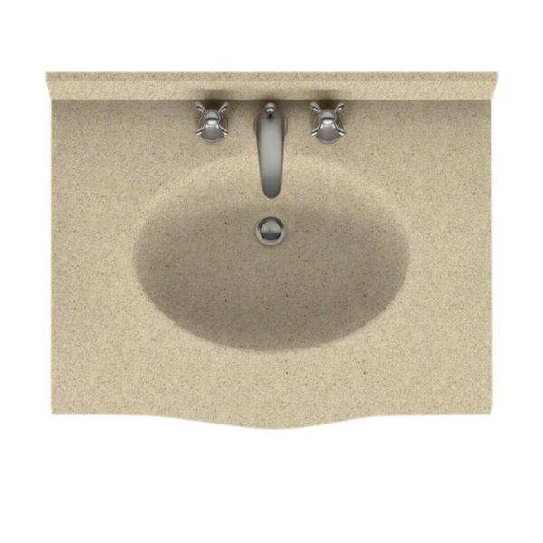 Swan Europa 25 in. Solid Surface Vanity Top with Basin in Prairie