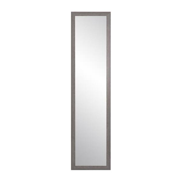 BrandtWorks 13 in. W x 68 in. H Rectangle Framed Charcoal Gray Mirror
