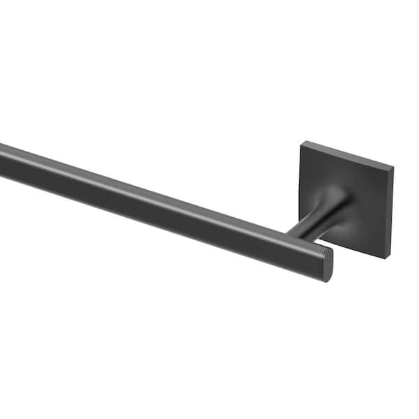 Waterline 24 in. Wall Mounted Towel Bar in Matte Black