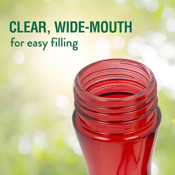 Red Pinch Waist Plastic Hummingbird Feeder - 8 oz. Capacity