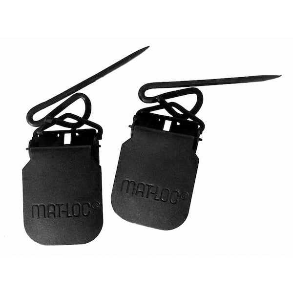 Mat-Loc Car Floor Mat Retention Clips in Black (2-Pack)