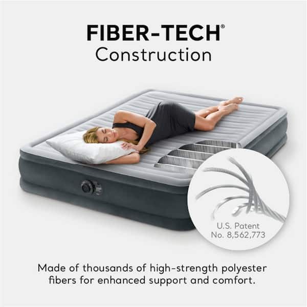 Intex Deluxe Dura-Beam Plush 13 in. Queen Air Mattress Bed with
