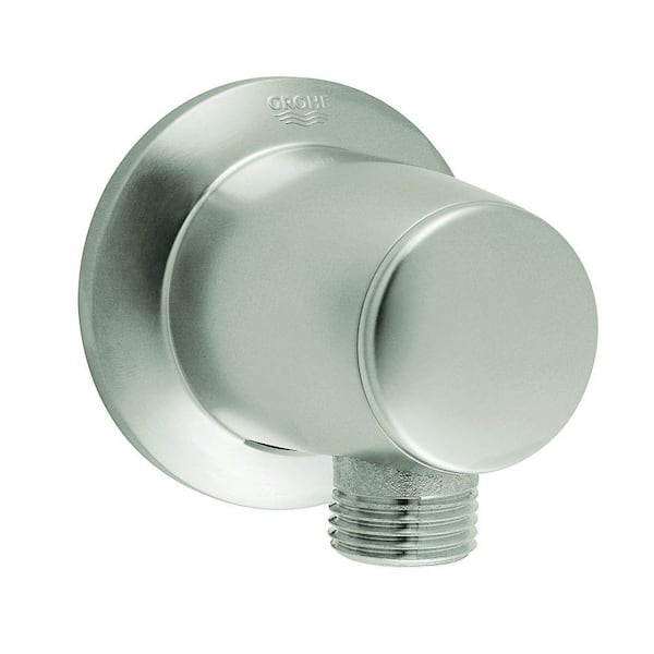 GROHE Movario Wall Union in Brushed Nickel InfinityFinish for GROHE Shower Hoses