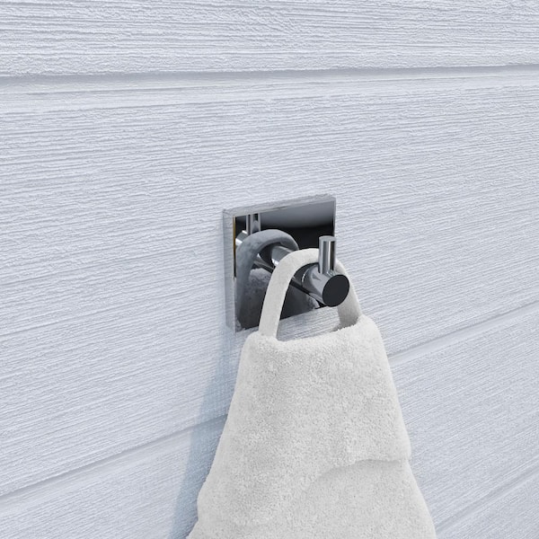 Croydex Chester Flexi-Fix Wall Mount Single Towel J-Hook In Chrome ...