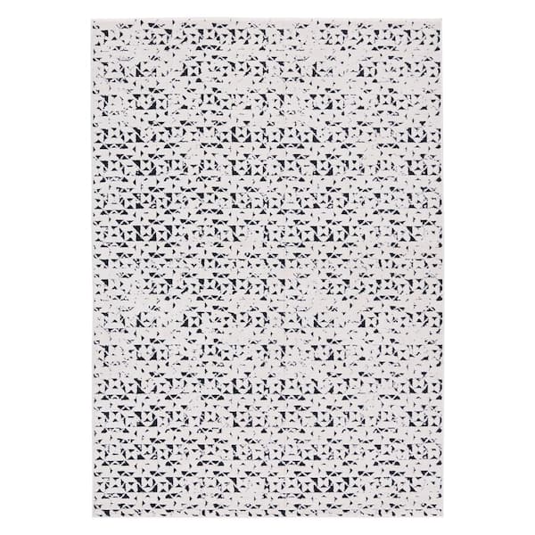 Jaipur Living Avis Ivory/Black 5 ft. 3 in. x 7 ft. 6 in. Trellis Rectangle Area Rug