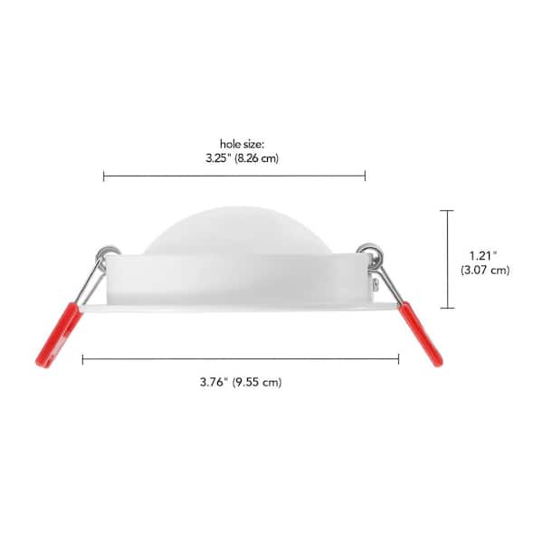 Ultra Directional Integrated LED 3 in Round Adj Color Temp Canless Recessed Light for Kitchen Bath Living rooms, White