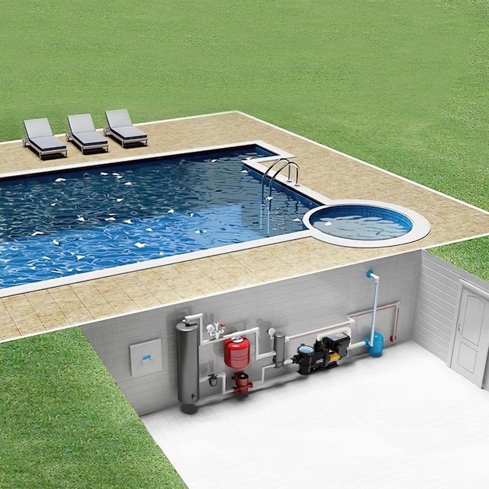 Black and Gold 1 HP Variable Speed Pool Pump with Threaded Connections