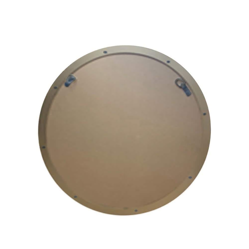 24" Round Matte Black Metal Frame Bathroom Vanity Mirror