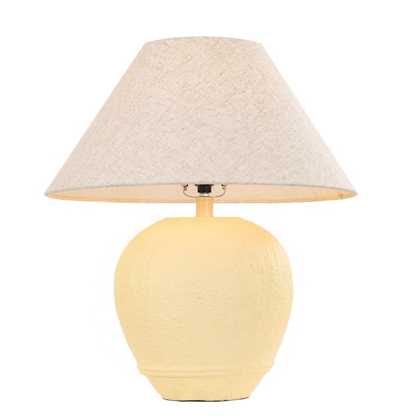 21.65 in. Goose Yellow Ceramic Base Table Lamp