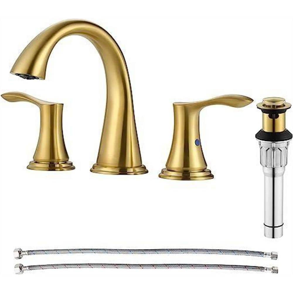 Dyiom 5.6 in. Bathroom Faucet, 2 Handles, with Drain and Faucet Supply