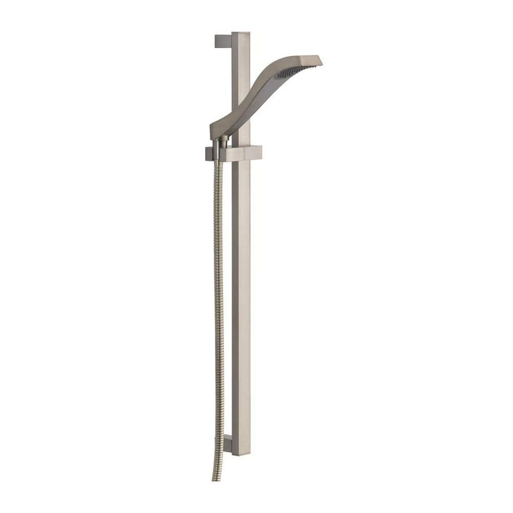 Delta Dryden 1-Spray Patterns 1.75 GPM 3.91 in. Wall Mount Handheld Shower Head in Stainless