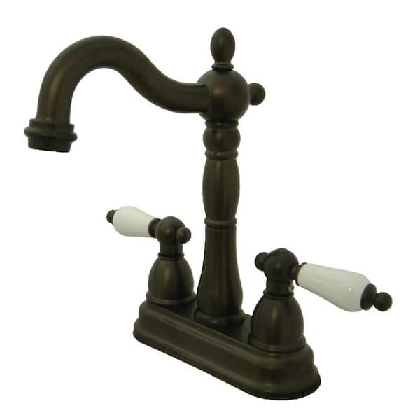 Kingston Brass Victorian 2-Handle Bar Faucet in Oil Rubbed Bronze