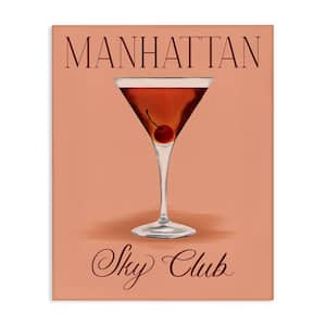 Manhattan Sky Club Drink by Hey Bre! Creative Studio Unframed Food Graphic Art Print 40 in. x 30 in.