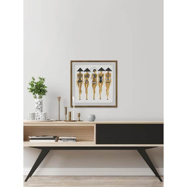 Unbranded 18 in. H x 18 in. W Conical Hat Fashion" by Marmont Hill Framed Wall Art