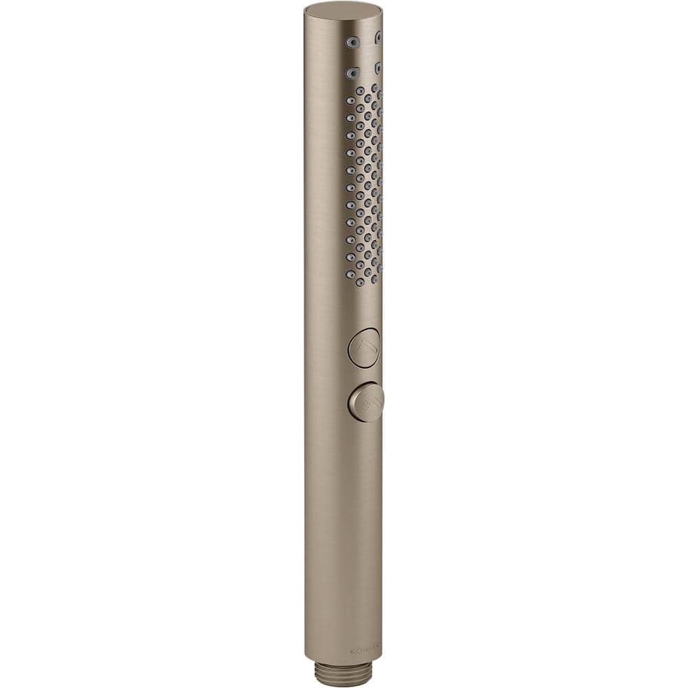 KOHLER Shift+ Round 2-Spray Patterns with 1.75 GPM 1.125 in. Wall Mount Handheld Showerhead in Vibrant Brushed Bronze