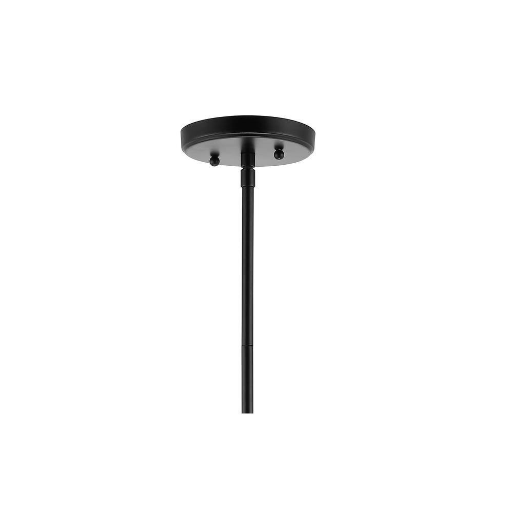 Alys 7.63" Modern Rustic Iron & Clear Glass LED Pendant - Black