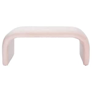 Tenko Light Pink Entryway Bench With Cushion 44.69 in.