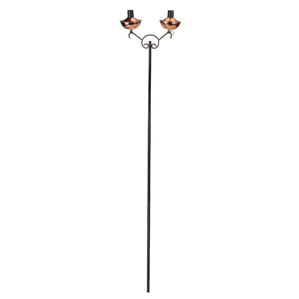 Dak 42 In Shiny Sleek Copper Oil Lamp Outdoor Patio Torch 31421543 The Home Depot Dak 42 In Shiny Sleek Copper Oil Lamp, Outdoor Patio Oil Lamps
