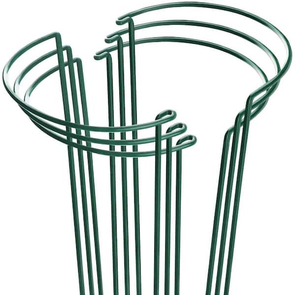 Unbranded 15.8 in. Heavy-Duty Evergreen Peony Plant Support Stakes (6-Pack)