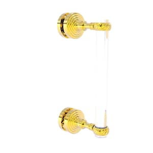 Pacific Grove 8 in. Single Side Shower Door Pull with Twisted Accents in Polished Brass