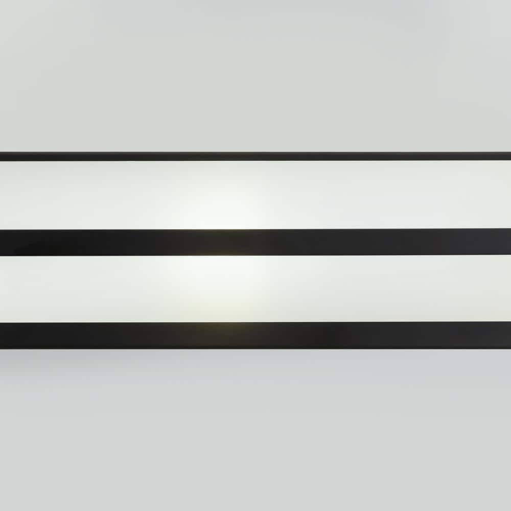 Midnight Black Satin Etched Glass 3-Light Vanity Fixture