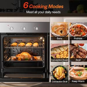 24 in. Single Electric Wall Oven with Convection in Stainless Steel