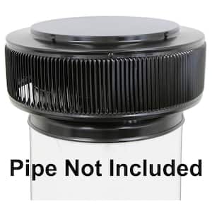12 in. Dia Aura PVC Vent Cap Exhaust with Adapter for Schedule 40 or Schedule 80 PVC Pipe in Black