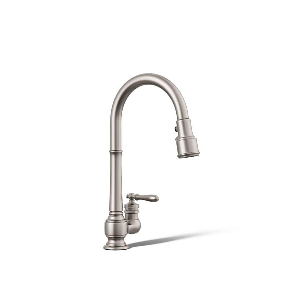 KOHLER Artifacts Single-Handle Pull-Down Sprayer Kitchen Faucet in
