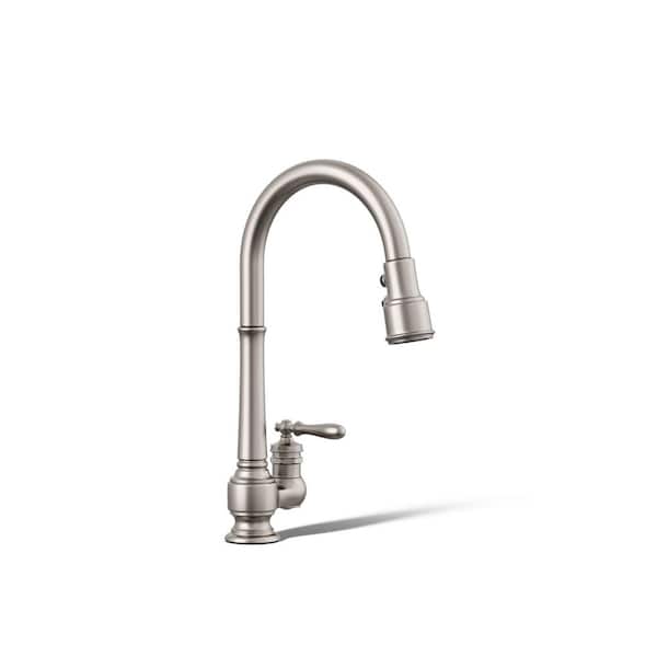 KOHLER Artifacts Single-Handle Pull-Down Sprayer Kitchen Faucet in