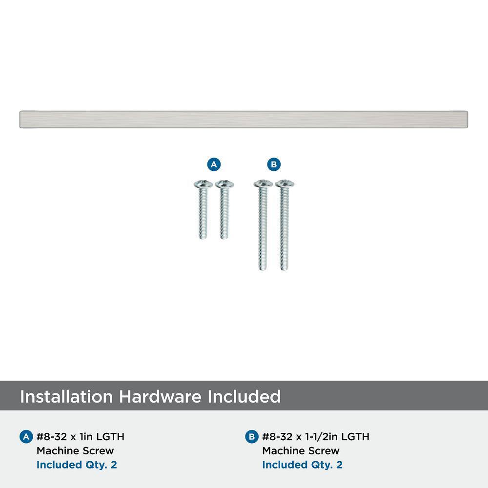 Monument Satin Nickel 10-1/16" Modern Cabinet Pull