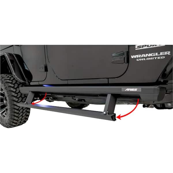 Aries ActionTrac 65-Inch Retractable Powered Running Boards, Select Jeep  Wrangler JL 3036571 - The Home Depot