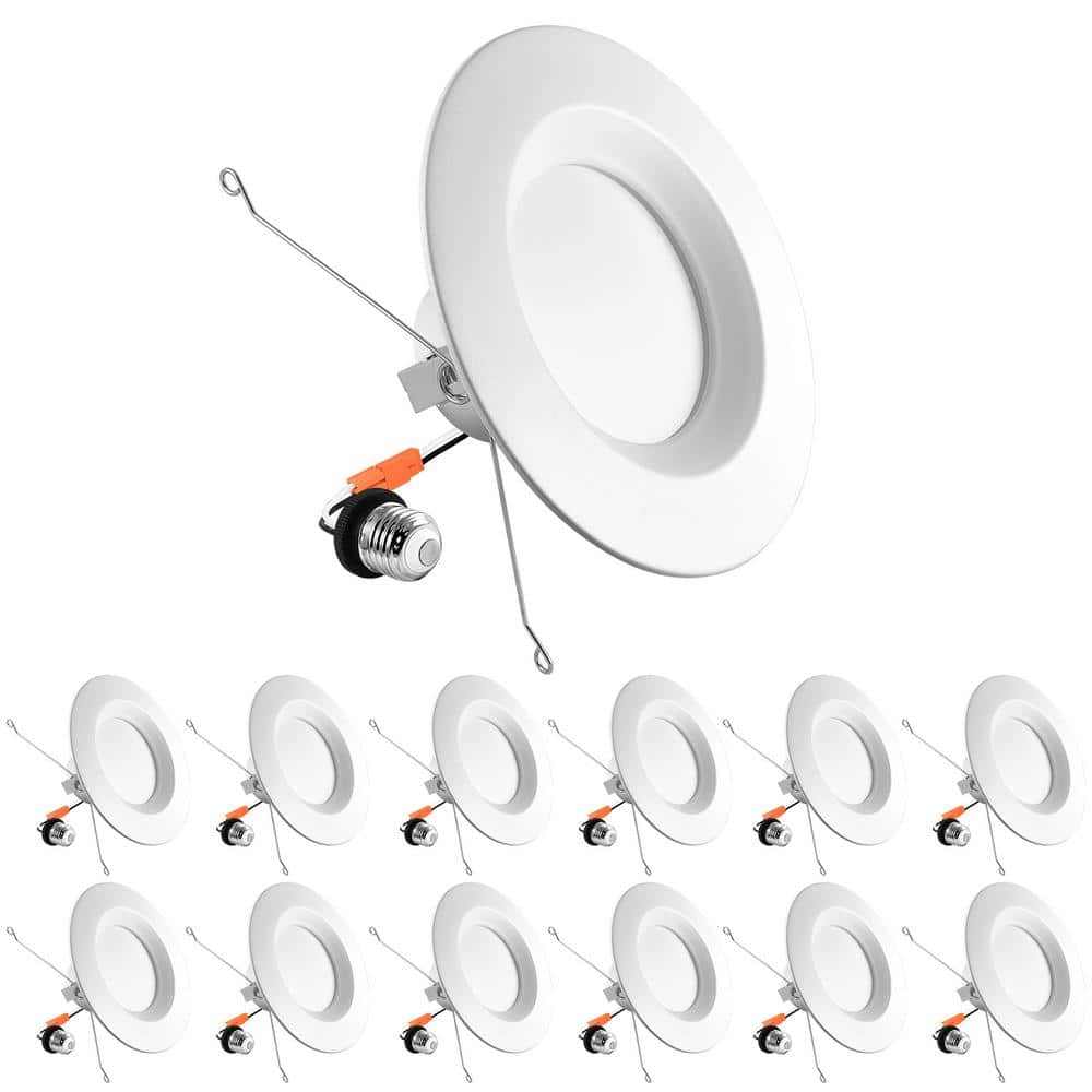 7.32'' White Aluminum LED Retrofit Recessed Lighting Kit