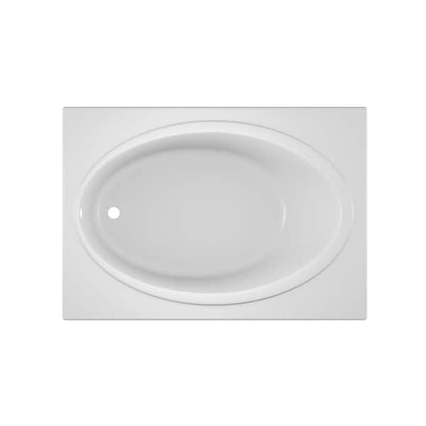 JACUZZI NOVA 60 in. x 42 in. Acrylic Rectangular Drop-in Whirlpool Bathtub in White