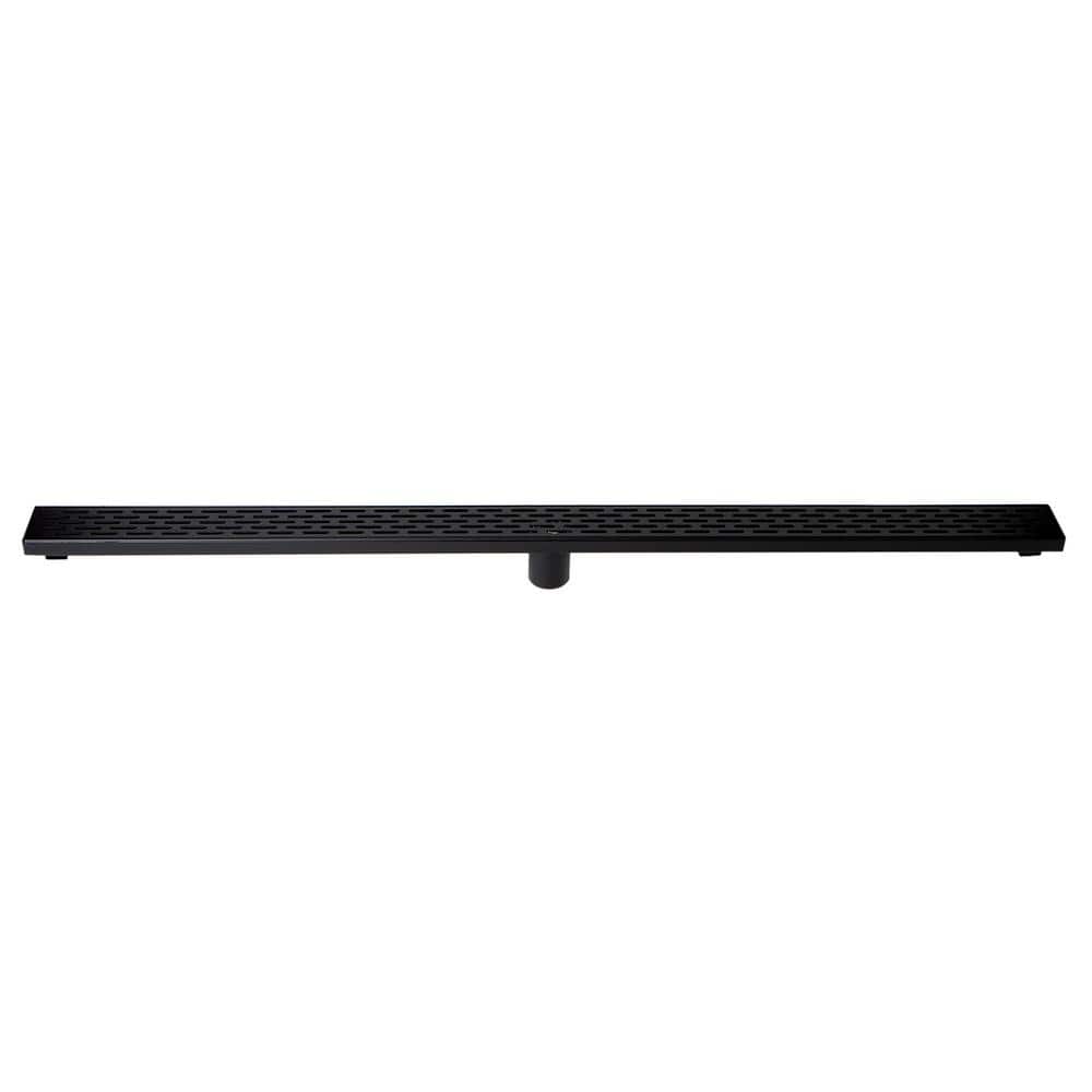 47.25" Black Matte Stainless Steel Linear Shower Drain