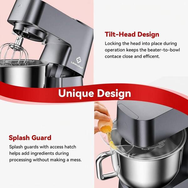 Stbine 7.4 Quart Stand Mixer, 800W 12-Speed Tilt-Head Food Mixer