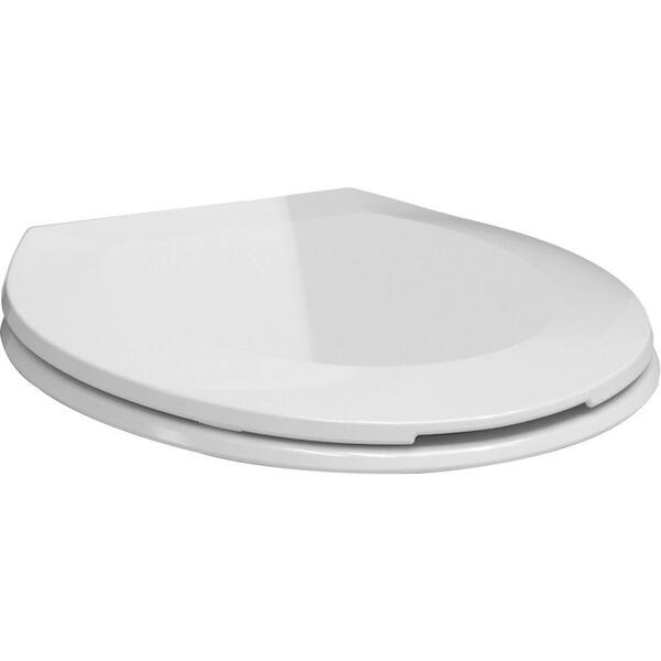 Delta Brevard FlushIQ Round Closed Front Toilet Seat in White