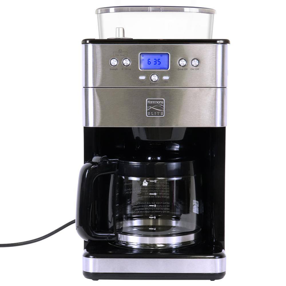 KENMORE Elite Grind and Brew black 12- Cup Coffee Maker with Burr Grinder, Programmable Automatic Timer Brew KENMORE Elite Grind and Brew black 12- Cup Coffee Maker with Burr Grinder, Programmable Automatic Timer Brew - 1