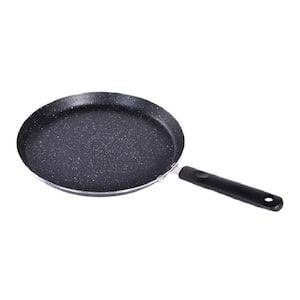 10.5 in. Aluminum Superior Nonstick Granite Coating Crepe Pan Quick and Even Heating with Spreader and Bakelite Handle
