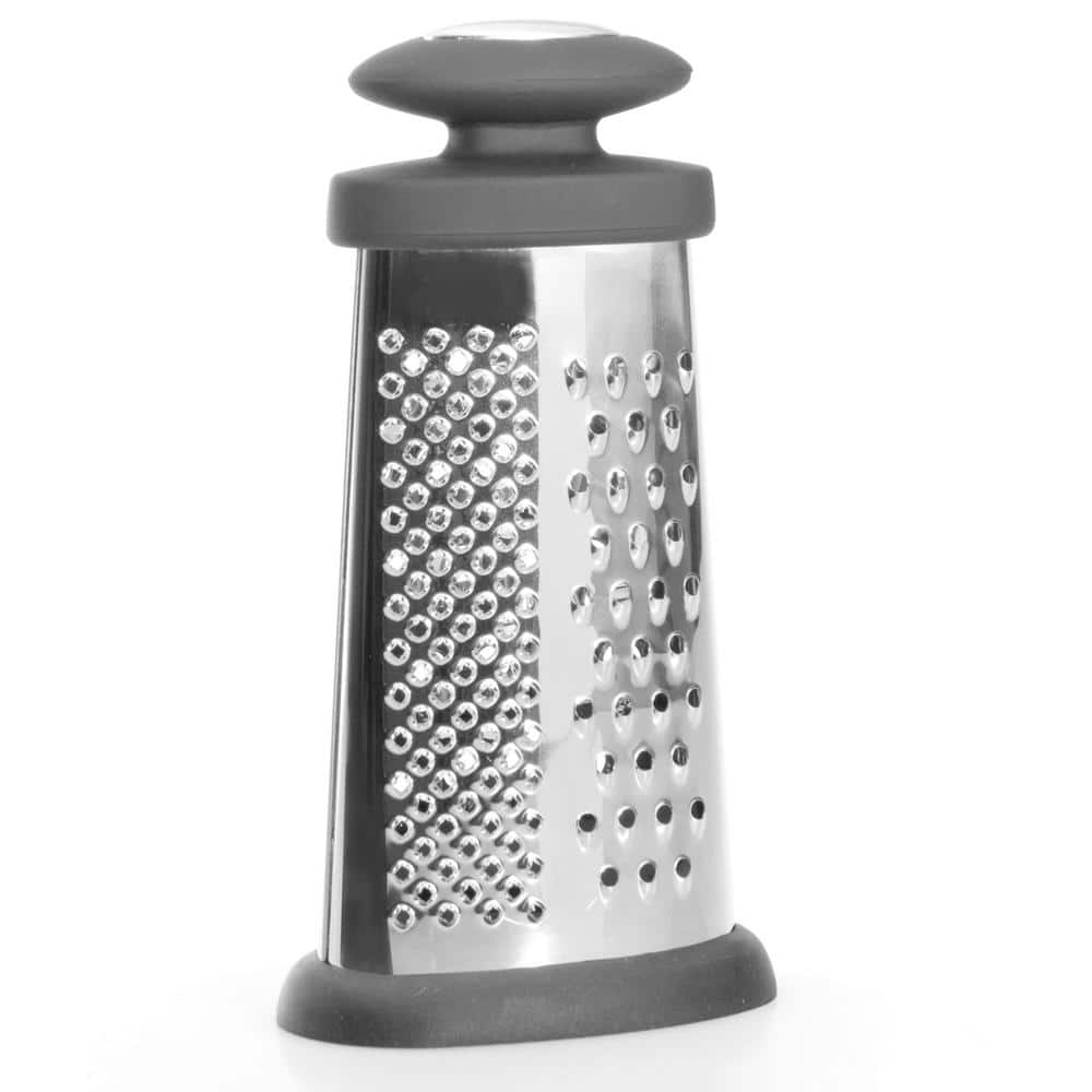 Hamilton Beach Stainless Steel Cheese Grater Sharp Blades 10in soft touch  handle, Non-Slip & Soft Grip, Food Graters for Kitchen, Ginger, Garlic