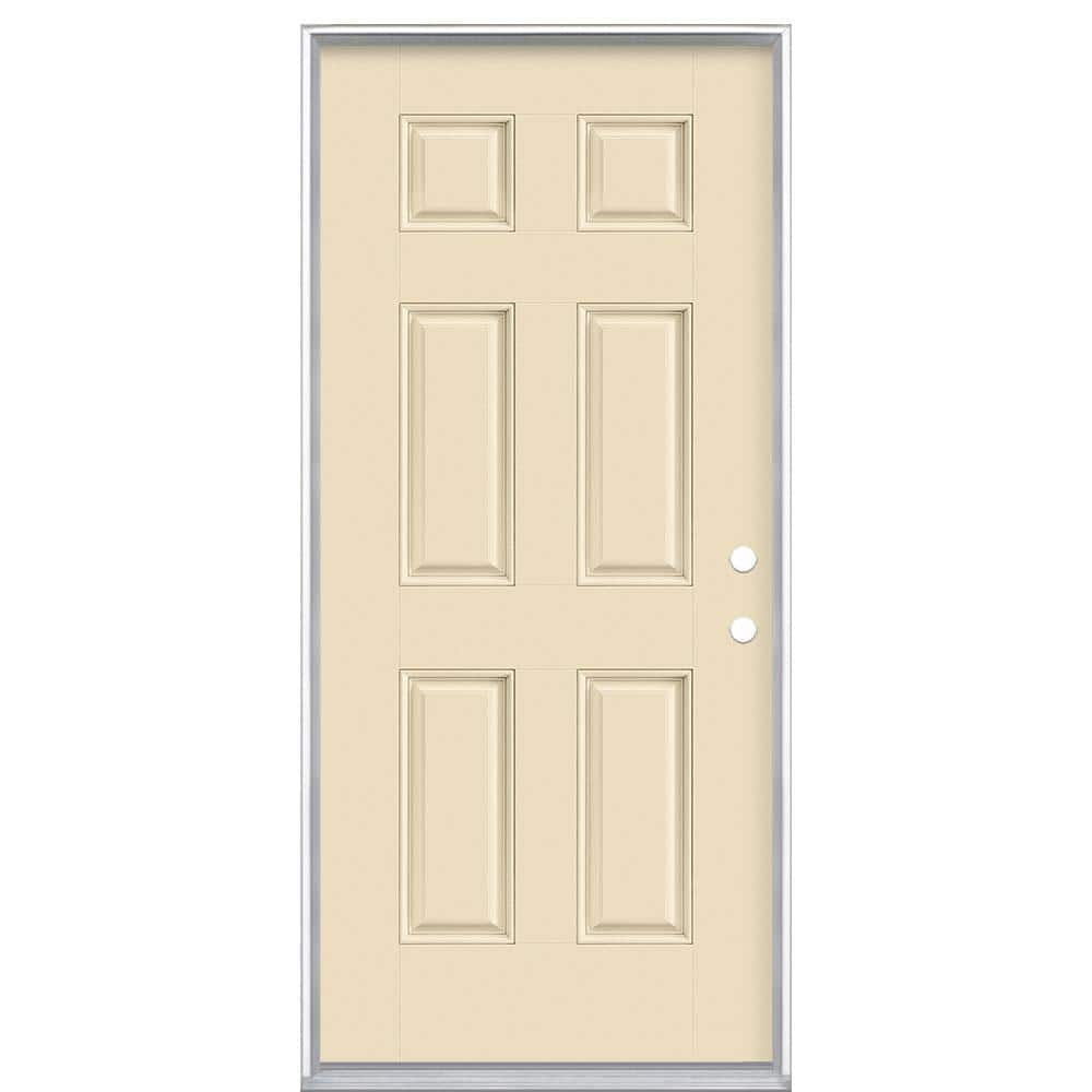 Masonite 36 in. x 80 in. 6-Panel Golden Haystack Left Hand Inswing