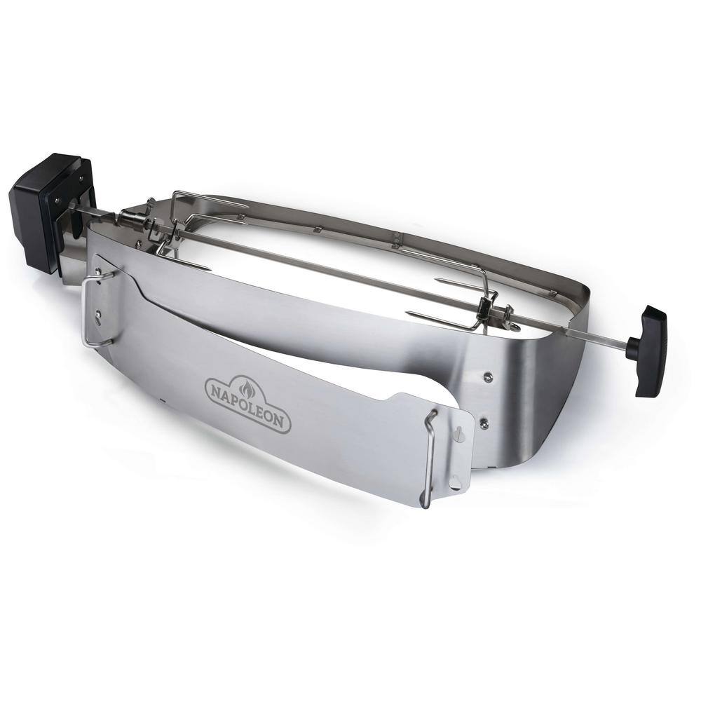 Heavy-Duty Stainless Steel Cordless Rotisserie Kit for Portable Grills