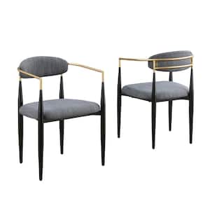 Amor Gray Linen Dining Chairs (Set of 2)
