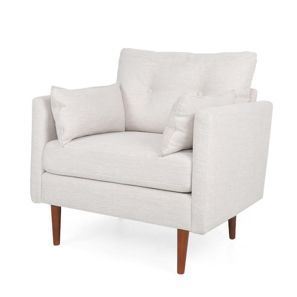 Noble House Grouse Beige Fabric Tufted Club Chair
