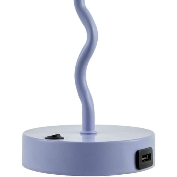 Livabliss Begonia 20 in. H x 13 in. W Cottage Accent Table Lamp, White