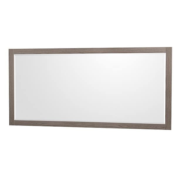 Wyndham Collection Amare 70 in. W x 33 in. H Framed Wall Mirror in Gray Oak