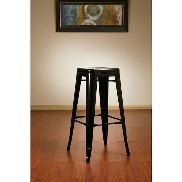 Office Star Products 30.25 in. Black Bar Stool (Set of 4)