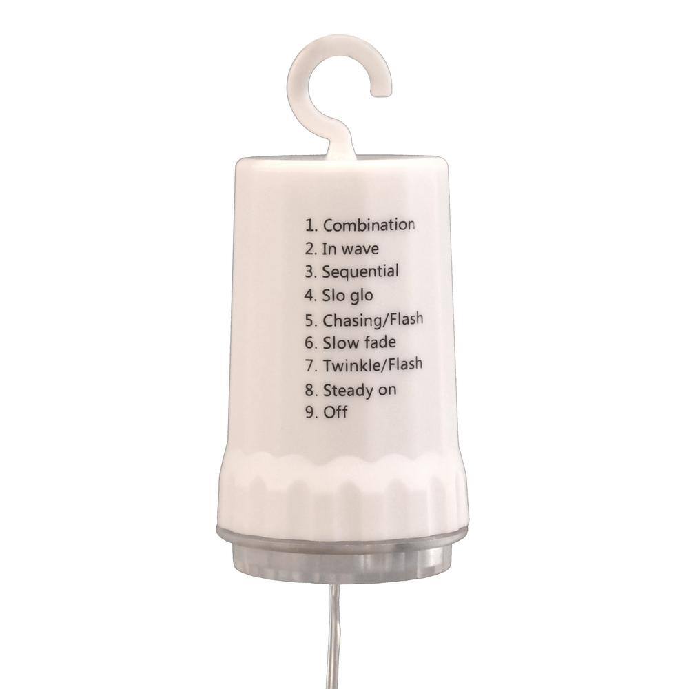 Ethereal Glow 16.5ft Warm White LED Starburst Lights with Remote - Set of 2